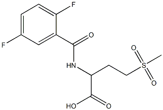 2-[(2,5-difluorophenyl)formamido]-4-methanesulfonylbutanoic acid Struktur