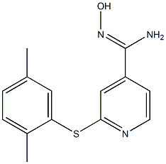 2-[(2,5-dimethylphenyl)sulfanyl]-N'-hydroxypyridine-4-carboximidamide Struktur