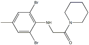 2-[(2,6-dibromo-4-methylphenyl)amino]-1-(piperidin-1-yl)ethan-1-one Struktur