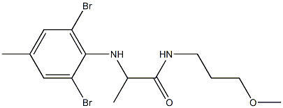 2-[(2,6-dibromo-4-methylphenyl)amino]-N-(3-methoxypropyl)propanamide Struktur