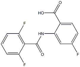 2-[(2,6-difluorobenzene)amido]-4-fluorobenzoic acid Struktur