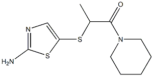 2-[(2-amino-1,3-thiazol-5-yl)sulfanyl]-1-(piperidin-1-yl)propan-1-one Struktur