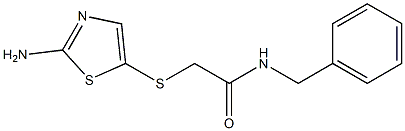 2-[(2-amino-1,3-thiazol-5-yl)sulfanyl]-N-benzylacetamide Struktur