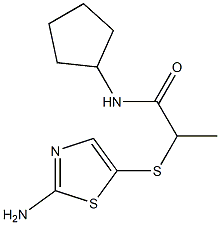 2-[(2-amino-1,3-thiazol-5-yl)sulfanyl]-N-cyclopentylpropanamide Struktur