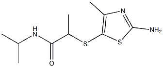 2-[(2-amino-4-methyl-1,3-thiazol-5-yl)sulfanyl]-N-(propan-2-yl)propanamide Struktur