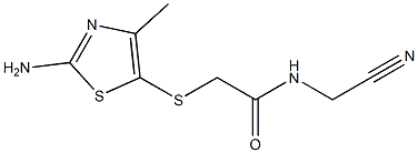 2-[(2-amino-4-methyl-1,3-thiazol-5-yl)thio]-N-(cyanomethyl)acetamide Struktur