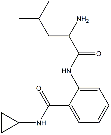 2-[(2-amino-4-methylpentanoyl)amino]-N-cyclopropylbenzamide Struktur