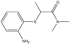 2-[(2-aminophenyl)sulfanyl]-N,N-dimethylpropanamide Struktur