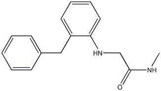 2-[(2-benzylphenyl)amino]-N-methylacetamide Struktur