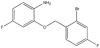 2-[(2-bromo-4-fluorobenzyl)oxy]-4-fluoroaniline Struktur