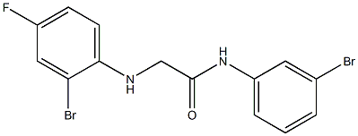 2-[(2-bromo-4-fluorophenyl)amino]-N-(3-bromophenyl)acetamide Struktur