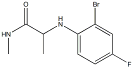 2-[(2-bromo-4-fluorophenyl)amino]-N-methylpropanamide Struktur