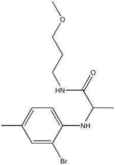 2-[(2-bromo-4-methylphenyl)amino]-N-(3-methoxypropyl)propanamide Struktur