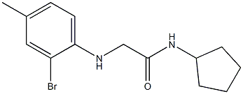 2-[(2-bromo-4-methylphenyl)amino]-N-cyclopentylacetamide Struktur