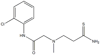 2-[(2-carbamothioylethyl)(methyl)amino]-N-(2-chlorophenyl)acetamide Struktur