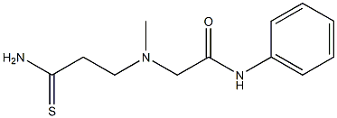 2-[(2-carbamothioylethyl)(methyl)amino]-N-phenylacetamide Struktur