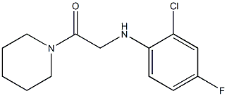 2-[(2-chloro-4-fluorophenyl)amino]-1-(piperidin-1-yl)ethan-1-one Struktur