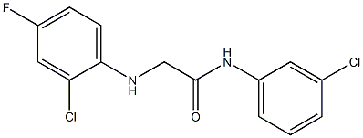 2-[(2-chloro-4-fluorophenyl)amino]-N-(3-chlorophenyl)acetamide Struktur