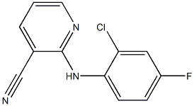 2-[(2-chloro-4-fluorophenyl)amino]pyridine-3-carbonitrile Struktur