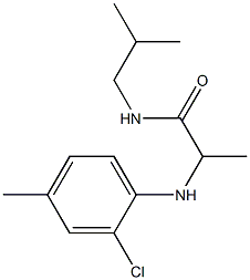 2-[(2-chloro-4-methylphenyl)amino]-N-(2-methylpropyl)propanamide Struktur