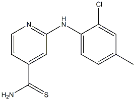 2-[(2-chloro-4-methylphenyl)amino]pyridine-4-carbothioamide Struktur