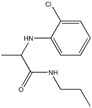 2-[(2-chlorophenyl)amino]-N-propylpropanamide Struktur