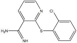 2-[(2-chlorophenyl)sulfanyl]pyridine-3-carboximidamide Struktur