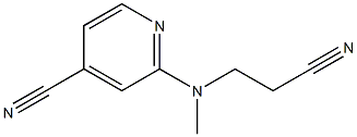 2-[(2-cyanoethyl)(methyl)amino]pyridine-4-carbonitrile Struktur