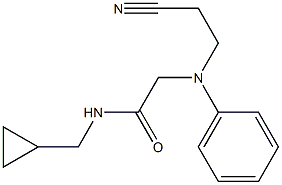 2-[(2-cyanoethyl)(phenyl)amino]-N-(cyclopropylmethyl)acetamide Struktur