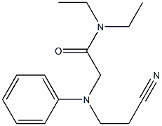 2-[(2-cyanoethyl)(phenyl)amino]-N,N-diethylacetamide Struktur