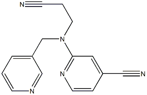 2-[(2-cyanoethyl)(pyridin-3-ylmethyl)amino]pyridine-4-carbonitrile Struktur