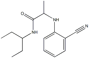 2-[(2-cyanophenyl)amino]-N-(pentan-3-yl)propanamide Struktur