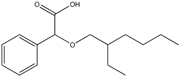 2-[(2-ethylhexyl)oxy]-2-phenylacetic acid Struktur