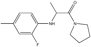 2-[(2-fluoro-4-methylphenyl)amino]-1-(pyrrolidin-1-yl)propan-1-one Struktur