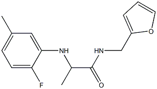 2-[(2-fluoro-5-methylphenyl)amino]-N-(furan-2-ylmethyl)propanamide Struktur