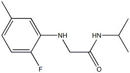 2-[(2-fluoro-5-methylphenyl)amino]-N-(propan-2-yl)acetamide Struktur