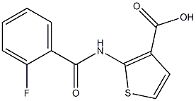 2-[(2-fluorobenzoyl)amino]thiophene-3-carboxylic acid Struktur