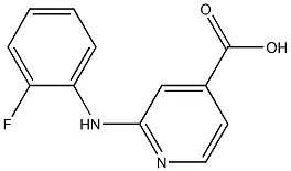 2-[(2-fluorophenyl)amino]pyridine-4-carboxylic acid Struktur