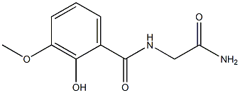 2-[(2-hydroxy-3-methoxyphenyl)formamido]acetamide Struktur