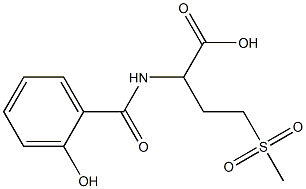 2-[(2-hydroxyphenyl)formamido]-4-methanesulfonylbutanoic acid Struktur