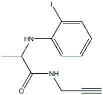 2-[(2-iodophenyl)amino]-N-(prop-2-yn-1-yl)propanamide Struktur