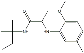 2-[(2-methoxy-5-methylphenyl)amino]-N-(2-methylbutan-2-yl)propanamide Struktur