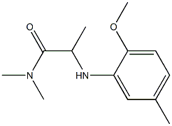 2-[(2-methoxy-5-methylphenyl)amino]-N,N-dimethylpropanamide Struktur