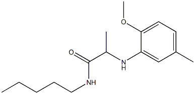 2-[(2-methoxy-5-methylphenyl)amino]-N-pentylpropanamide Struktur