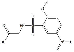 2-[(2-methoxy-5-nitrobenzene)sulfonamido]acetic acid Struktur