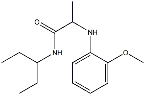 2-[(2-methoxyphenyl)amino]-N-(pentan-3-yl)propanamide Struktur