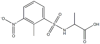 2-[(2-methyl-3-nitrobenzene)sulfonamido]propanoic acid Struktur