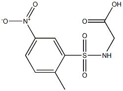 2-[(2-methyl-5-nitrobenzene)sulfonamido]acetic acid Struktur