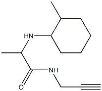 2-[(2-methylcyclohexyl)amino]-N-(prop-2-yn-1-yl)propanamide Struktur