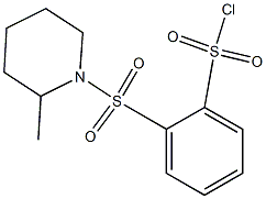 2-[(2-methylpiperidine-1-)sulfonyl]benzene-1-sulfonyl chloride Struktur